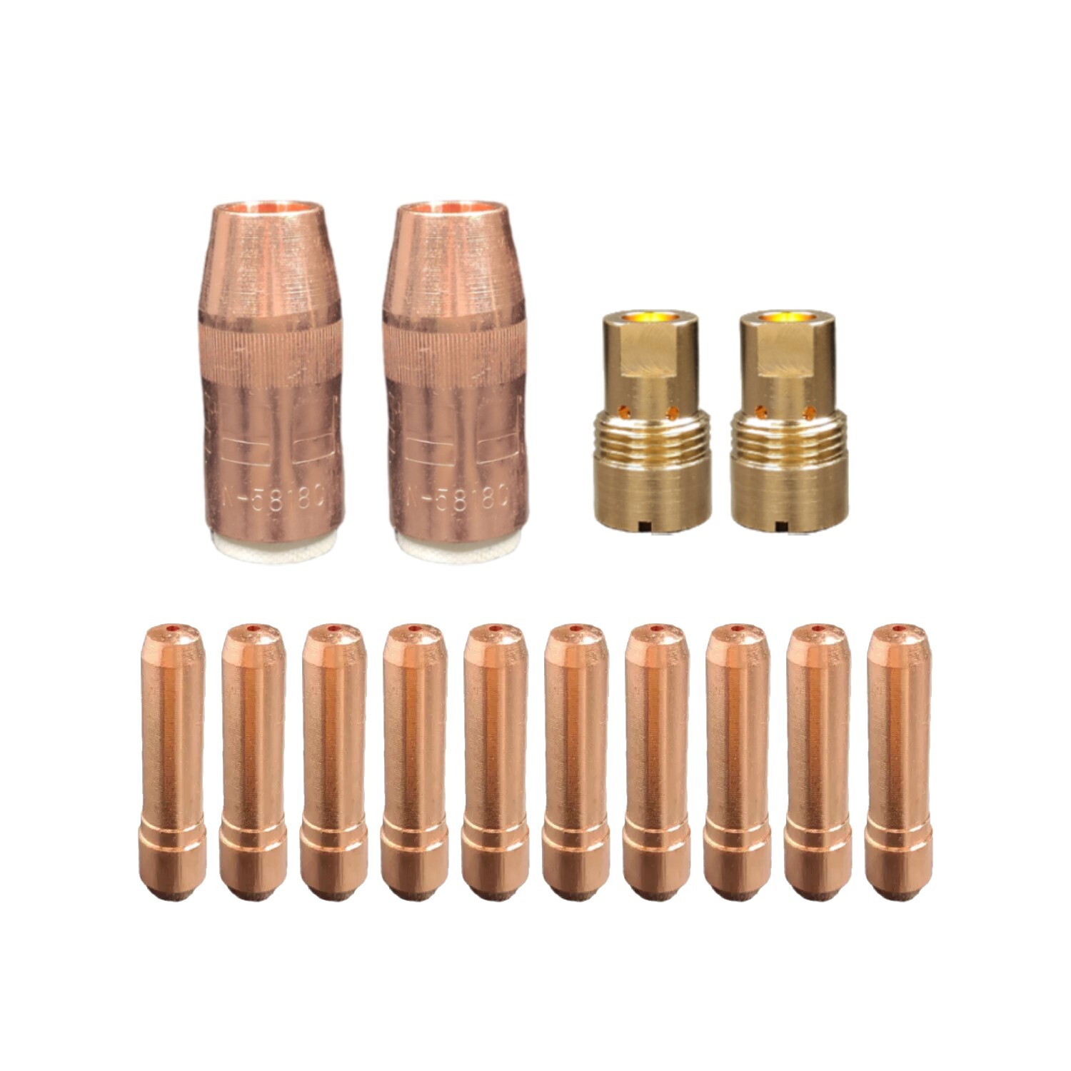MIG Gun Parts for Bernard Large Centerfire N-5818C Nozzle, D-1 Diffuser & Tips