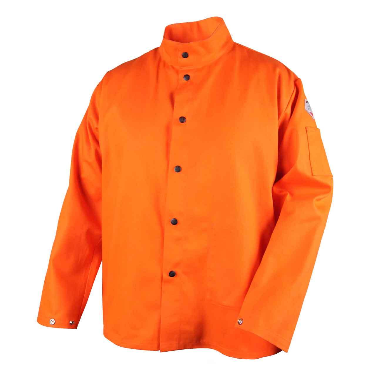 Black Stallion FO9-30C TruGuard 200 FR Cotton Welding Jacket Orange 4X-LRG