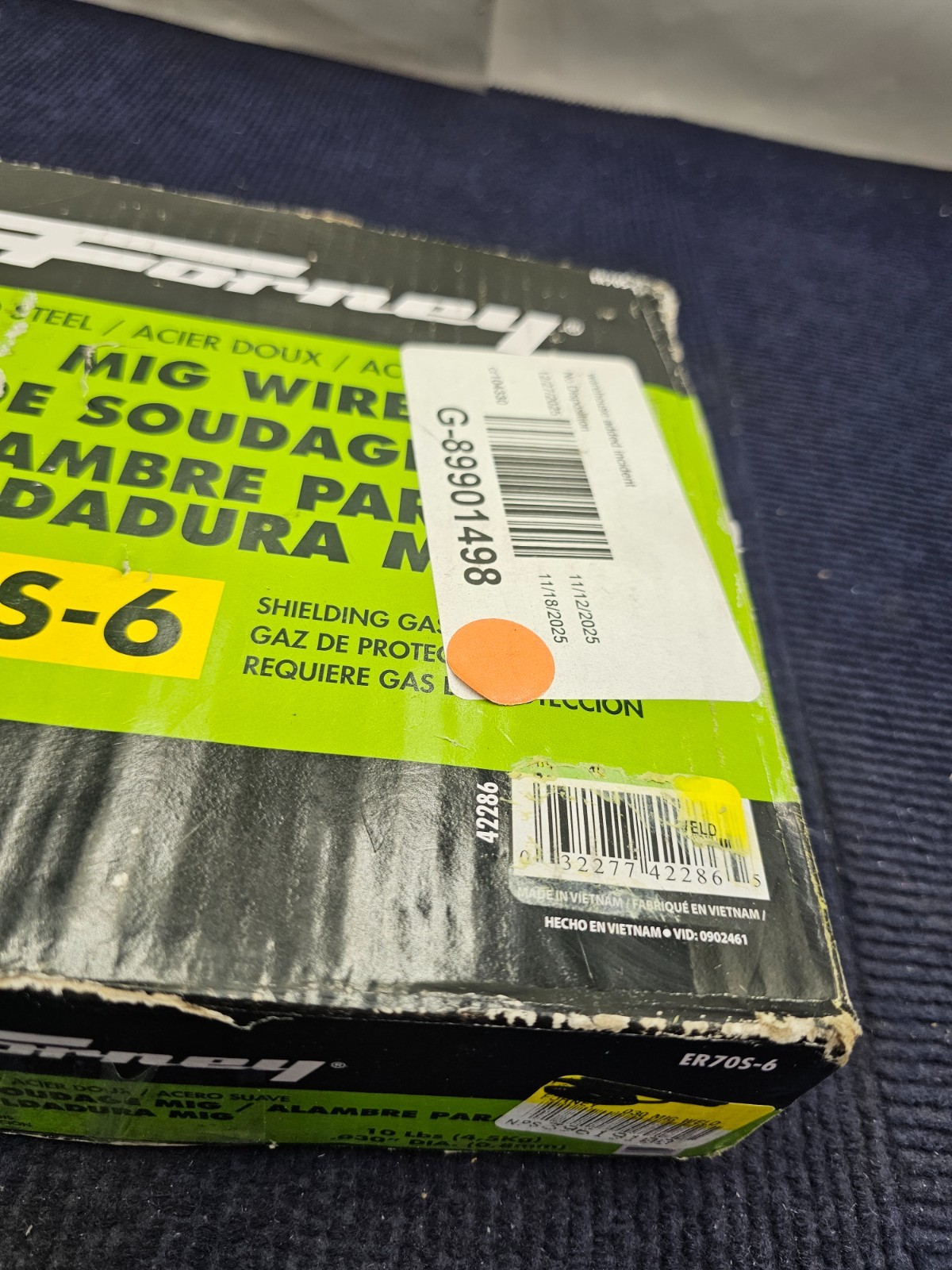 Forney 42286 Welding Wire 10 Lb Spool .030 Mig Welder ER70S-6 4.5kg