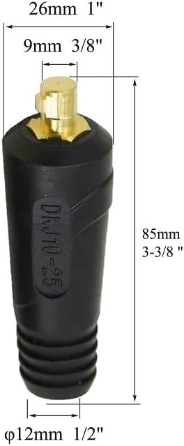 RIVERWELD TIG Welding Cable Panel Connector Plug & Socket Set DKJ10-25 & EDKL10-
