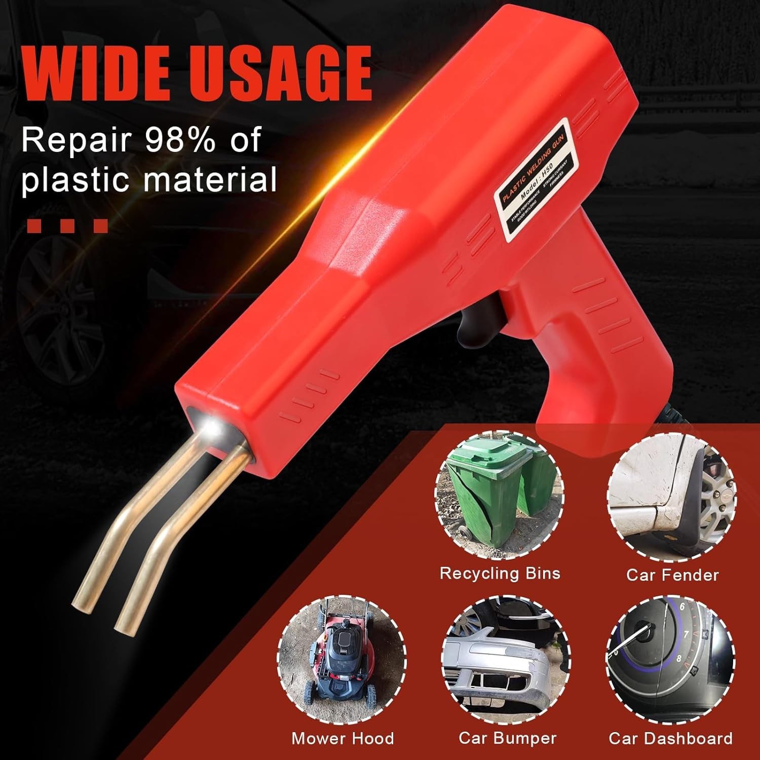 Versatile Hot Stapler Kit with 1000 Rust-Proof Staples for Plastic Repairs