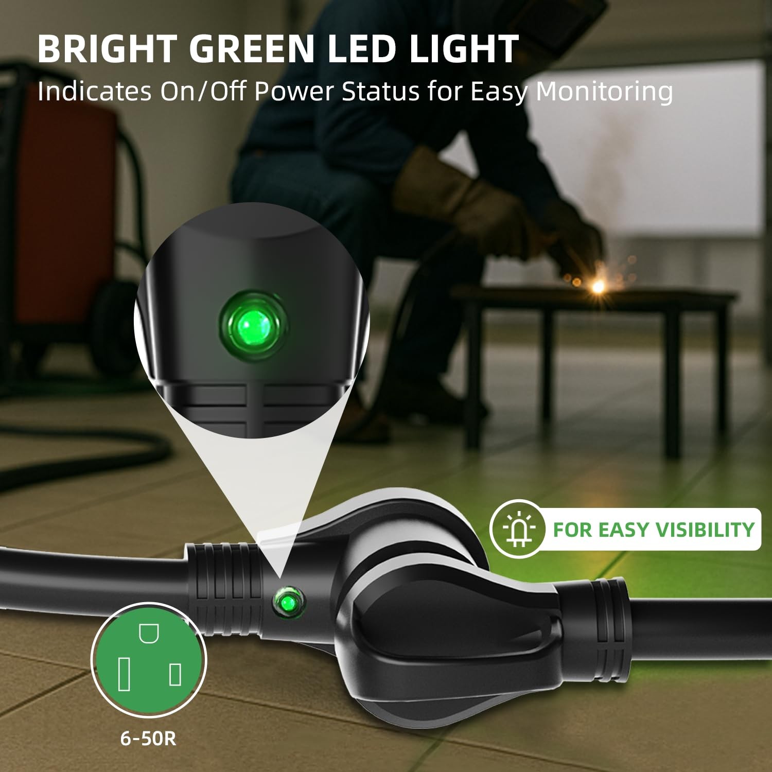 10FT Welder Adapter Extension Cord, NEMA L14-30P to 6-50R, 30 Amp 4-Prong to …