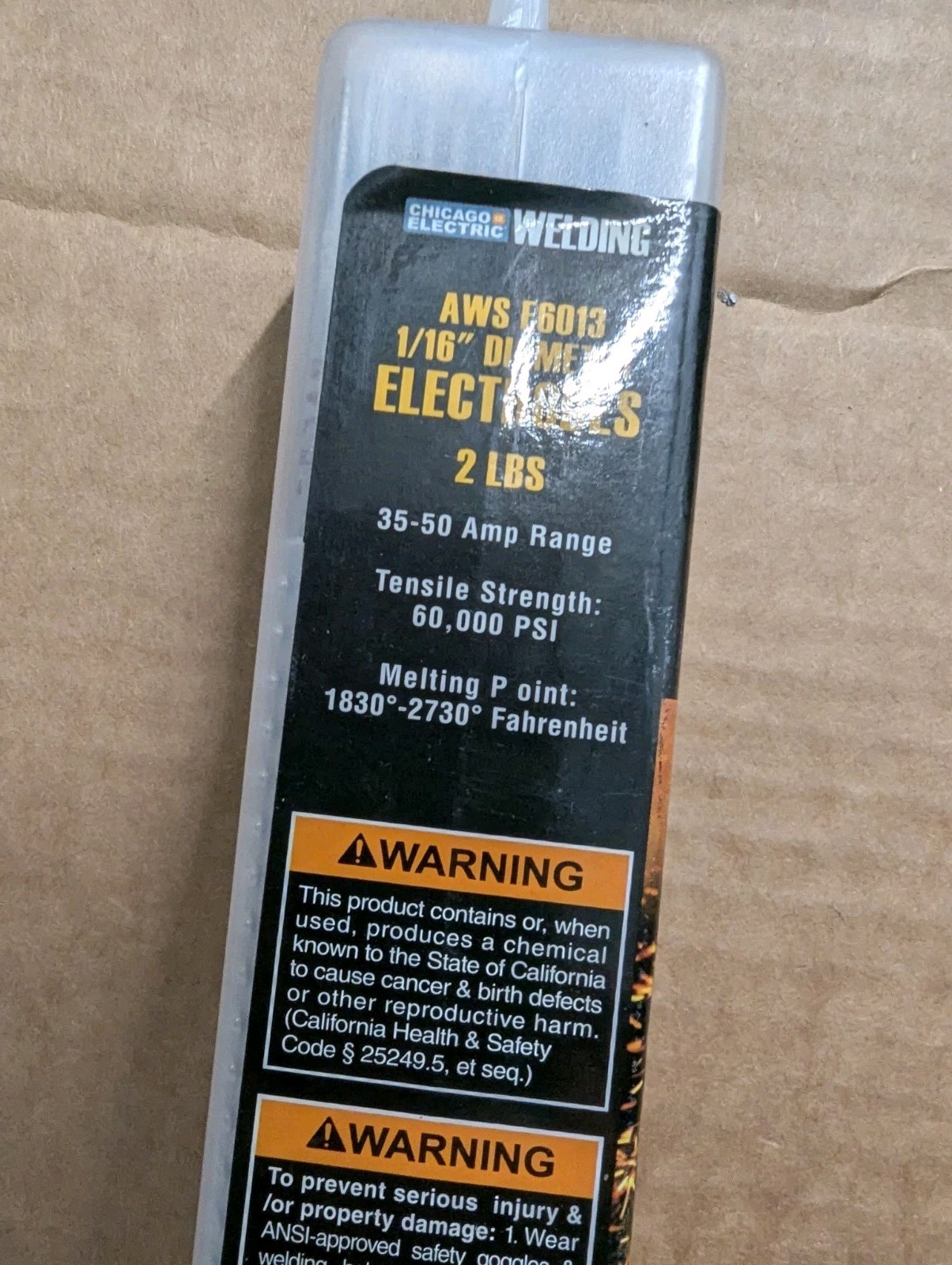 2 Chicago Electric 1/16 IN AWS E6013 WELDING Electrode 60,000lb Tensile Strength