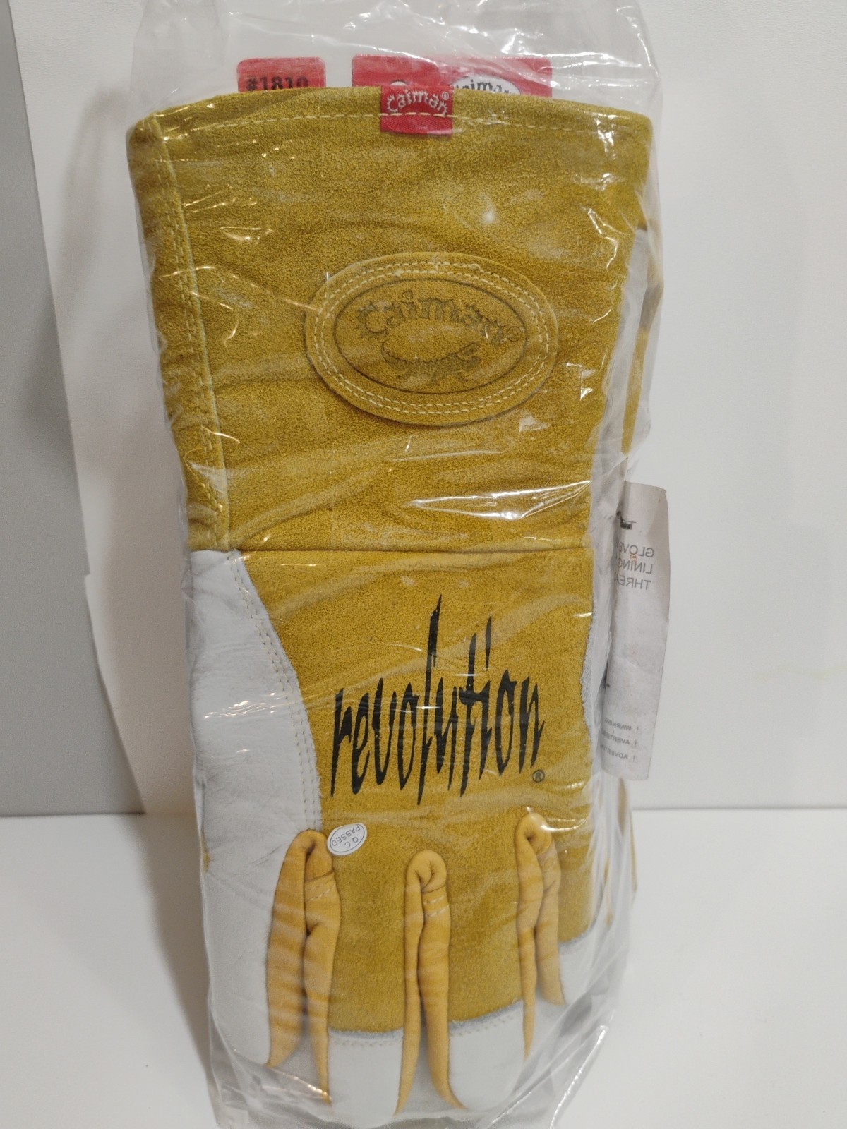 Caiman Revolution 1810-5 Gold L Split Cowhide Welding Gloves 6 Pair