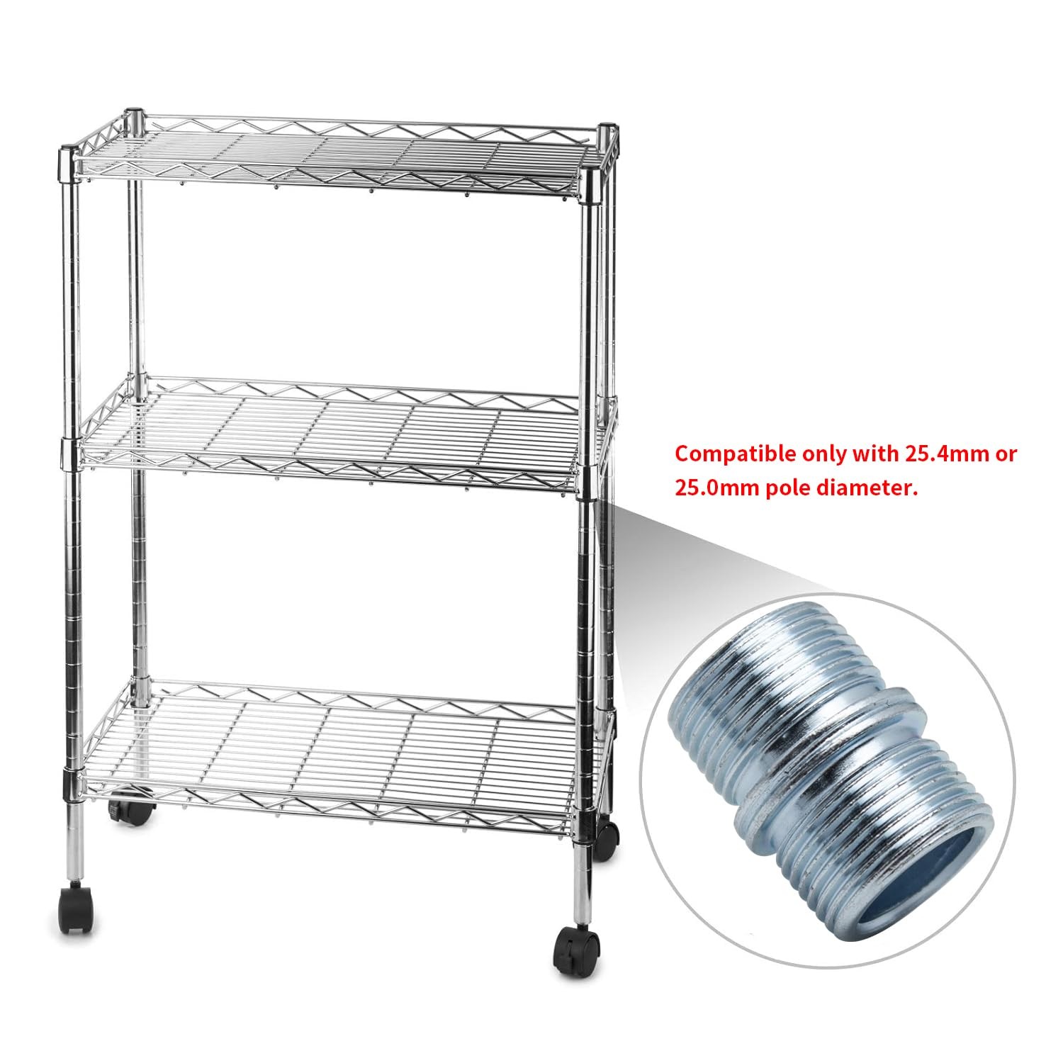 Surf turtle Metal Rack Connector 1.3 inches x 0.9 x inches, Silver