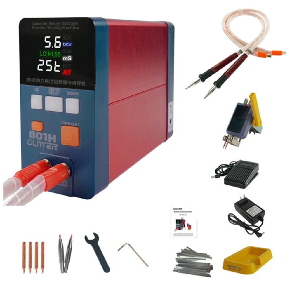 GLITTER 801H Max 3500A Spot Welder Machine Nickel Battery Welding Tools 19.8KW