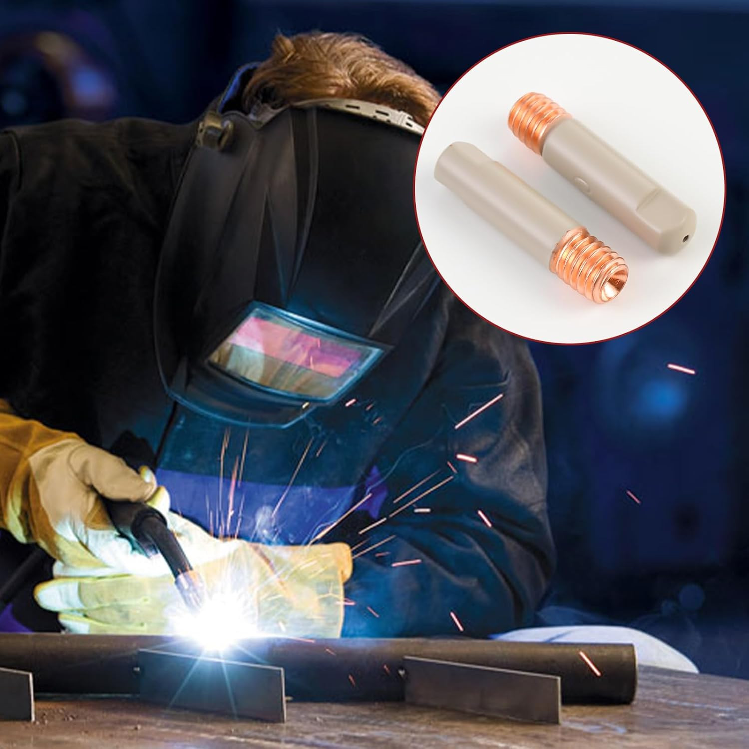 MIG Welding Tips Non-Stick Coated Ceramic Nozzle .030″ Kit | Replacement MB15 15