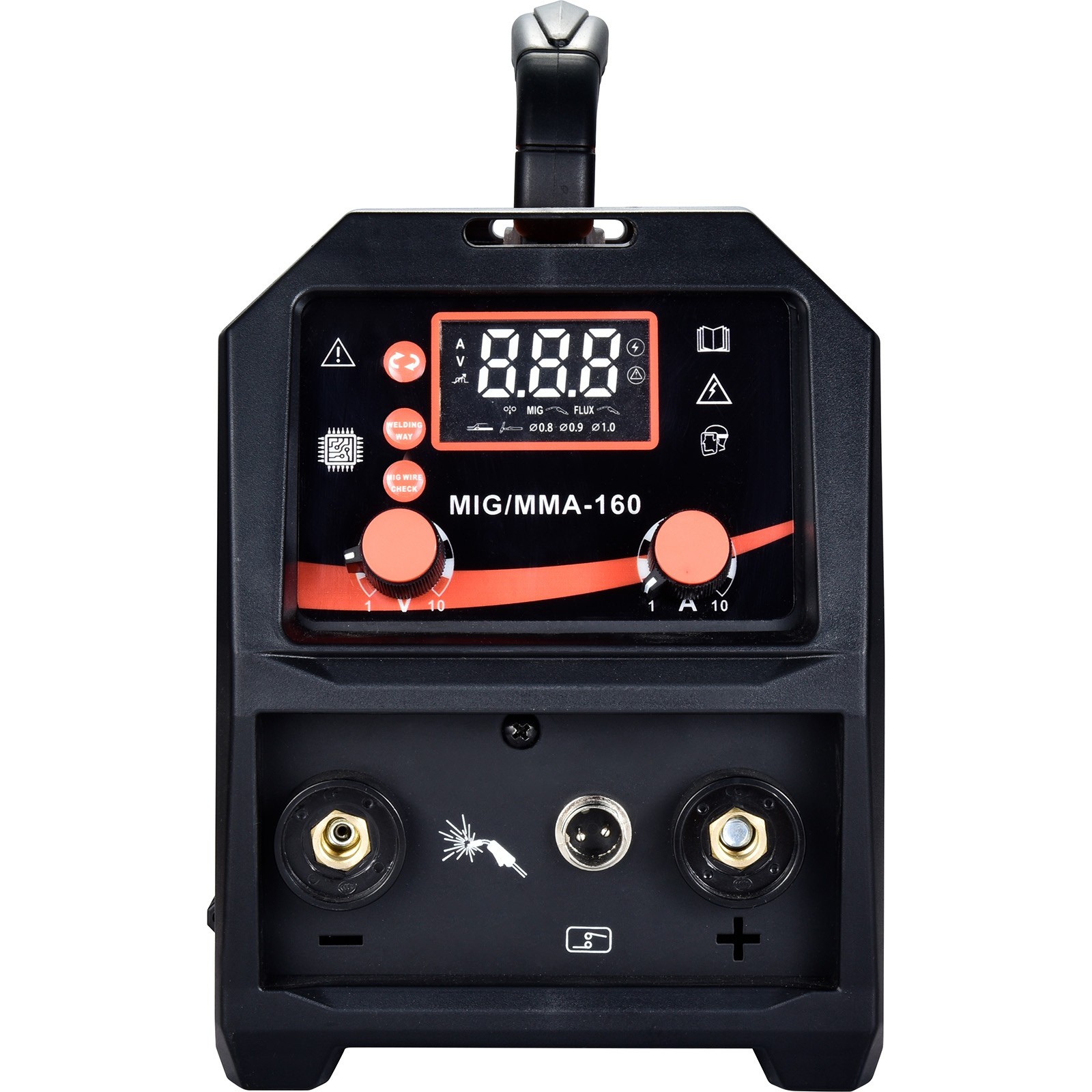 160A 4-in-1 MIG Welder 110V/220V Dual Voltage Gas Core Multiprocess MIG Welding