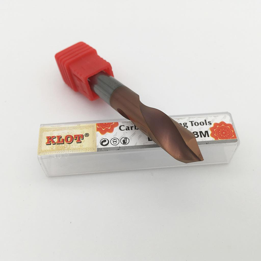 KLOT HRC60 Ultra Hard TiCN Coated Solid Carbide 90° Spot/Spotting Drill 3mm-20mm
