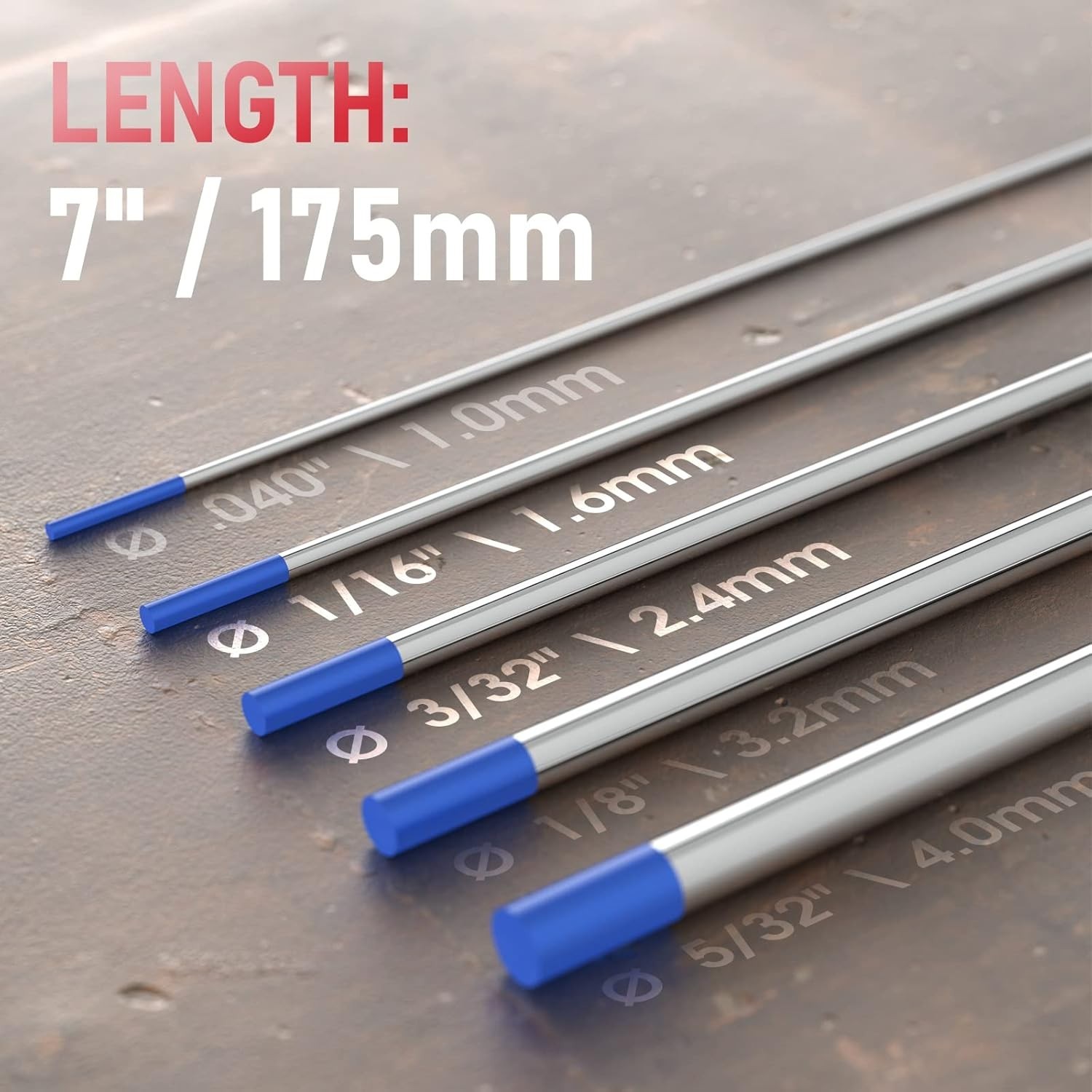 AWS Certified Lanthanated TIG Welding Electrodes – Compact 5pk Assorted Sizes