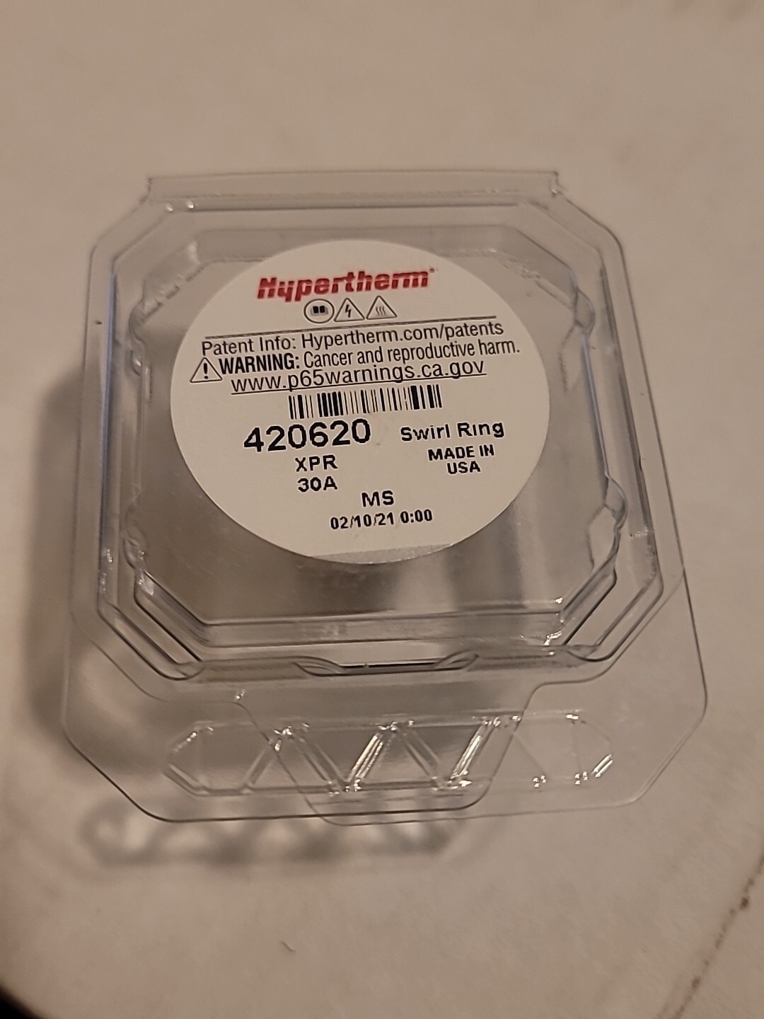 Hypertherm 420620 Swirl Ring, XPR 30 Amps Mild Steel CCW