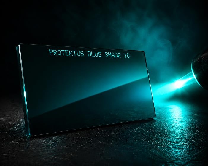 Turquoise Blue welding lens 2″ X 4.25 shade 10