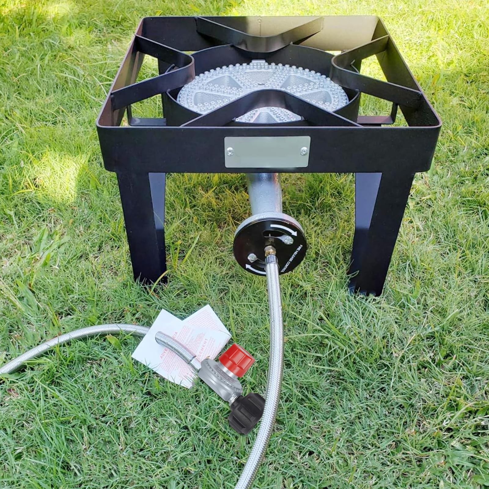 GASPRO 0-20 PSI Adjustable High Pressure Propane Regulator with 8FT, Silver