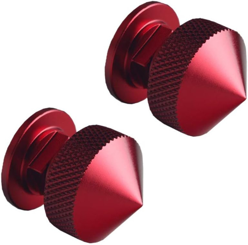 JGR 1 Pair Welding Hood (Pipeliner) Fasteners Aluminum (Spiked-Red)