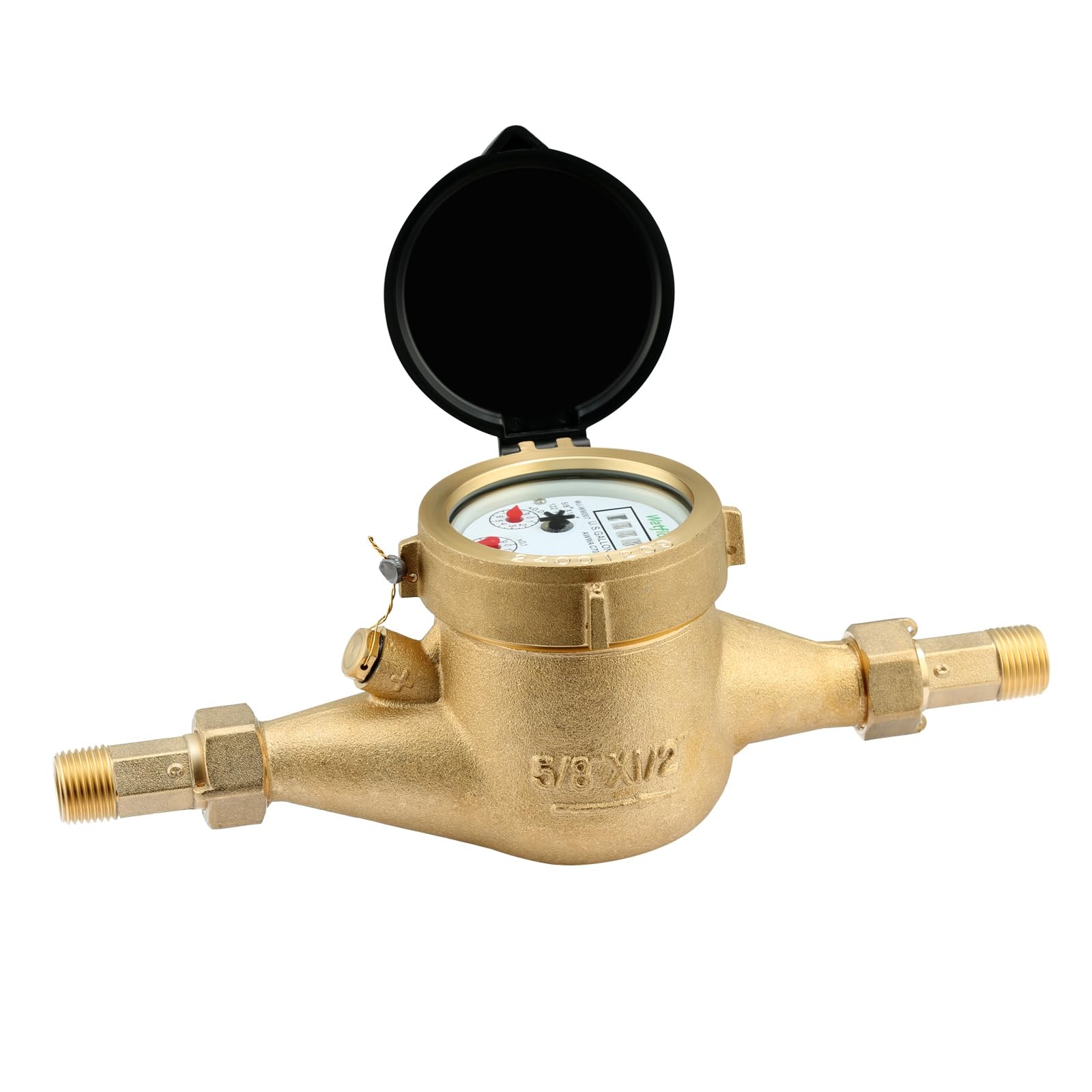 DN15 Water Meter 1/2 Inch NPT AWWA C708 Cold Water Flow Meter Horizontal Pipe