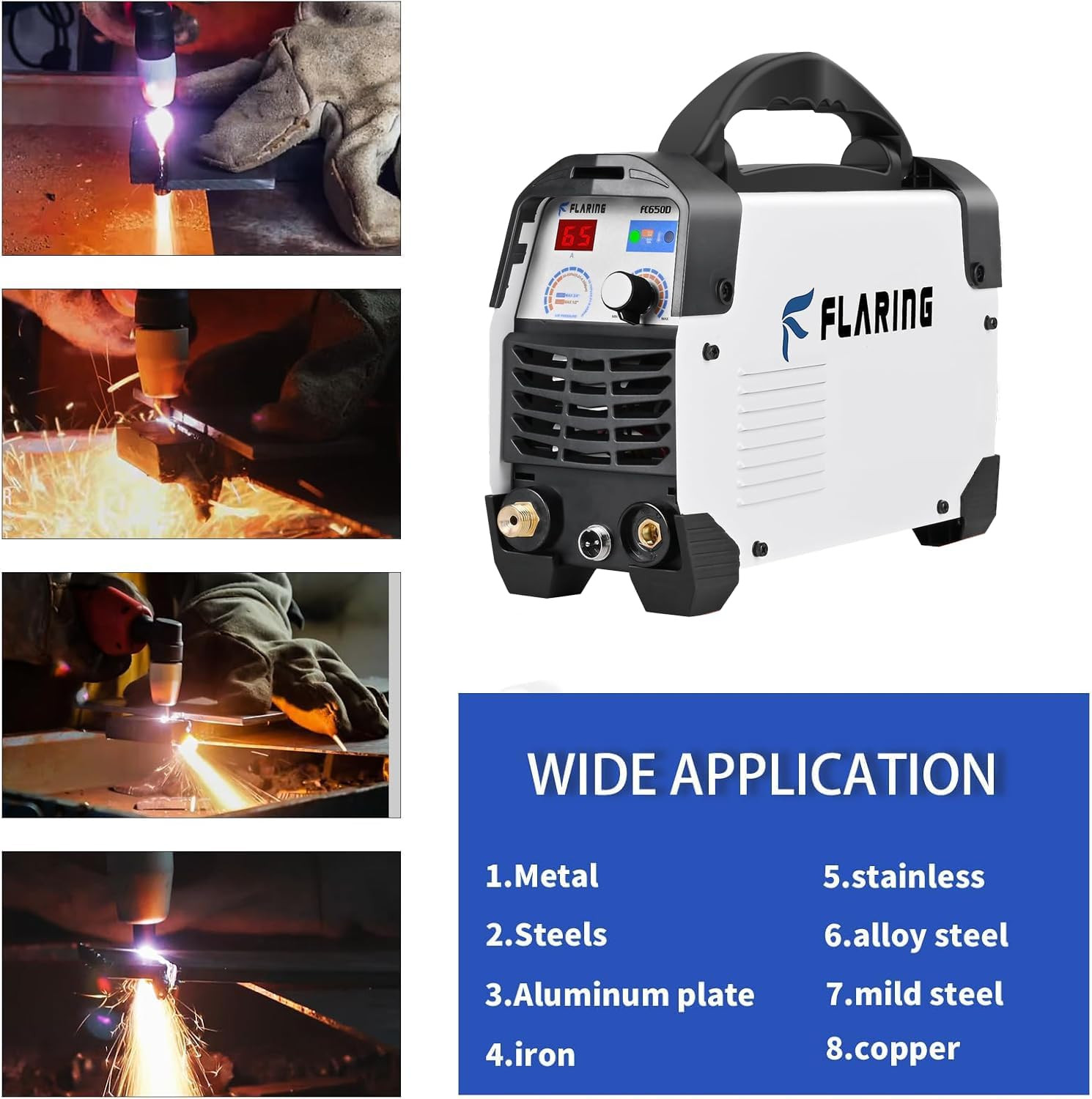 Plasma Cutter,65 Amp Plasma Cutter Machine 120V 240V 4/5″ (20Mm) Max Cutting 1/2