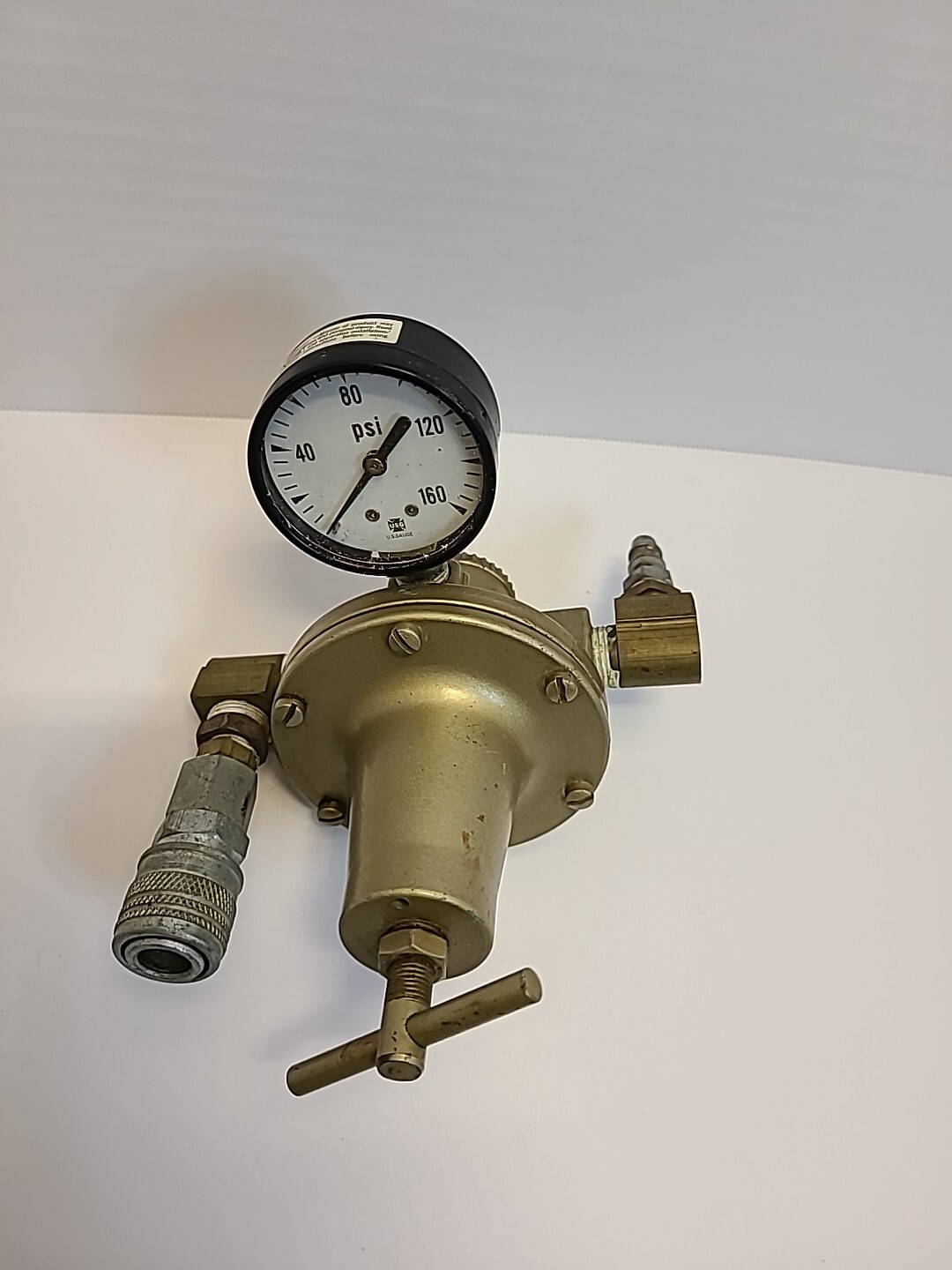 ASHCROFT Alum 1/4 NPTF No. 1000 300 PSI Gauge with Gas Regulator Valve 121