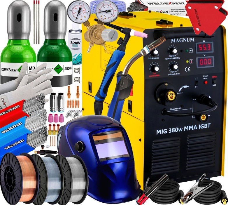 MAGNUM WELDER 3IN1 COMBO MIG/MAG TIG MMA MIG 380W MMA IGBT 400V 380A SET
