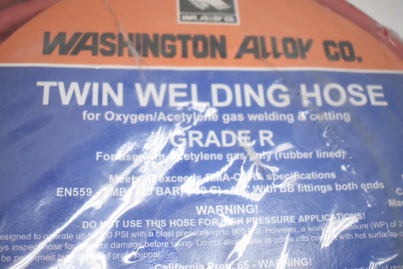 Washington Alloy Twin Welding Hose Grade R 1/4″ x 50ft WA TH 05R 50 Red/Green
