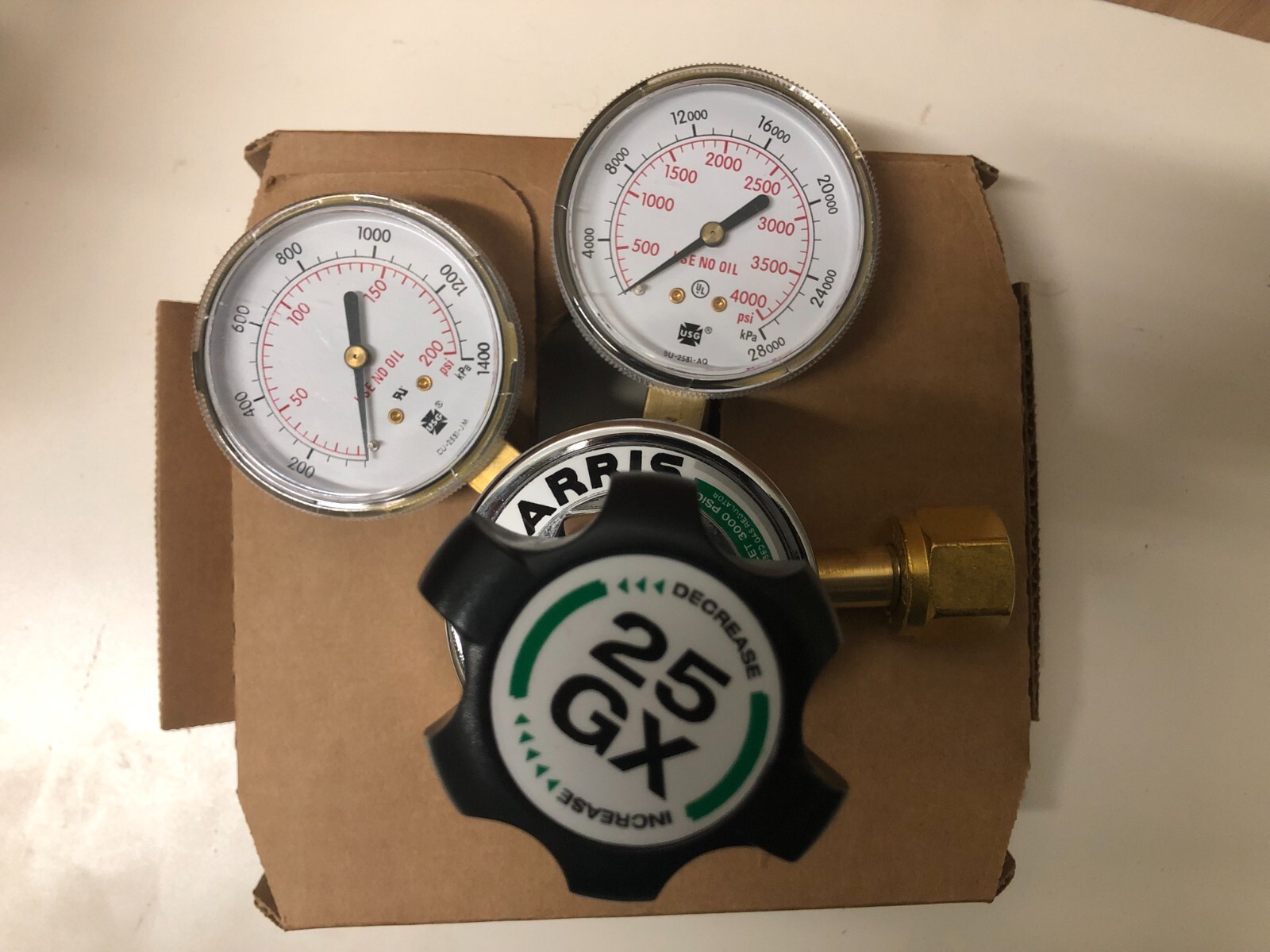 Harris Single-Stage Pressure Regulator , Model 25GX-145-540, PN: 3000510 (NEW).