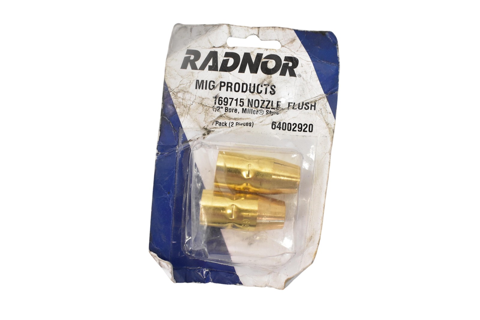 Radnor 169715 MIG Nozzle Flush 5/8 Bore Miller Style Pack 2 64002920 Welding