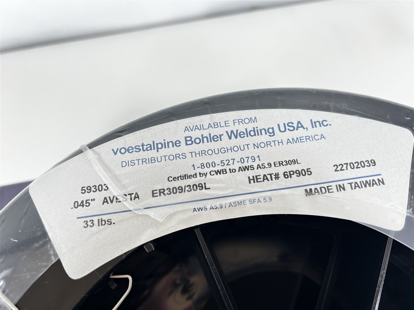 Bohler Welding Avesta 33lbs 0.045″ ER309 / 309L 6P905 59303