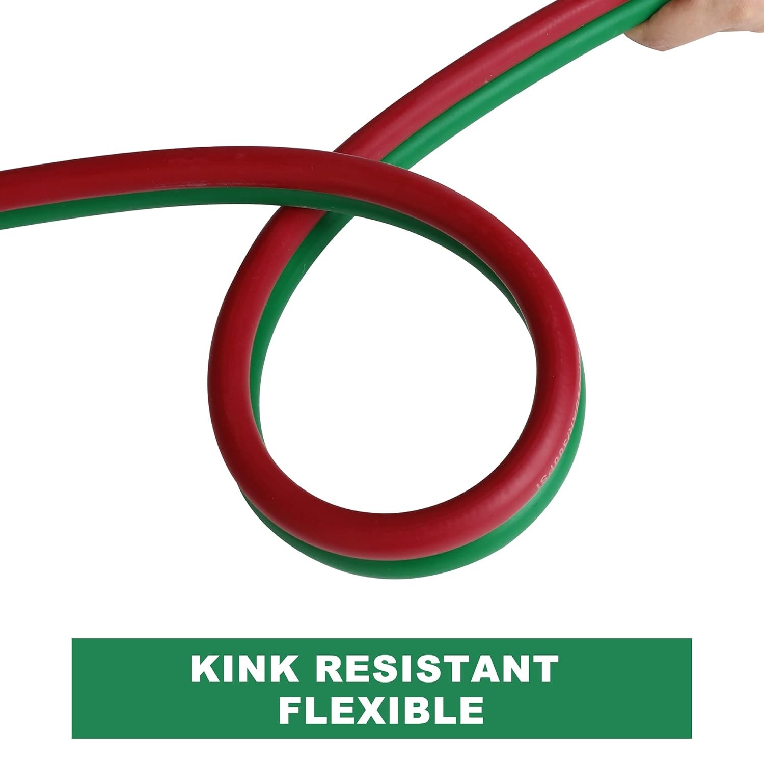 Oxygen Acetylene Hose 1/4 in x 25 ft 9/16-18 B Fittings Welding Gas Oxy Torch