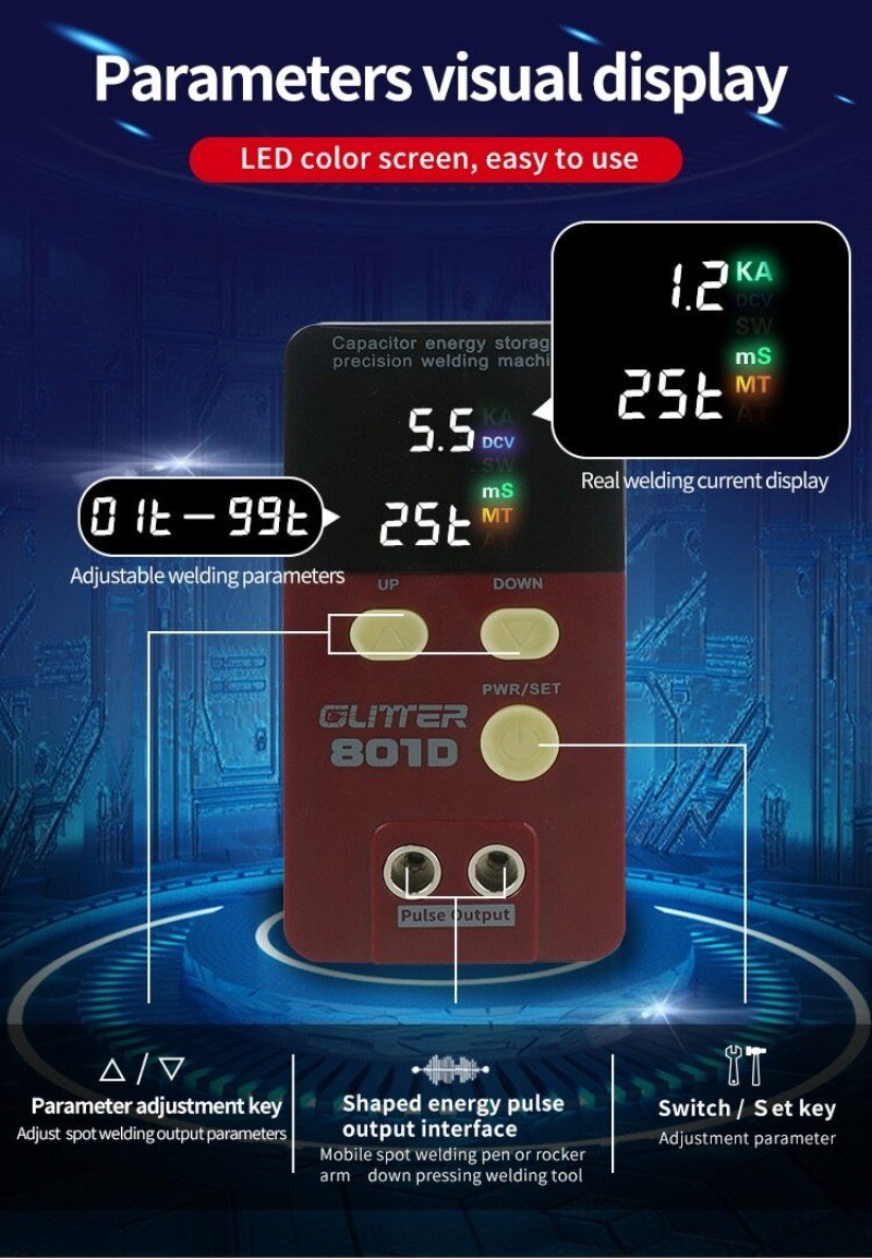 801D Butt Welding Capacitor Storage Battery Spot Welder