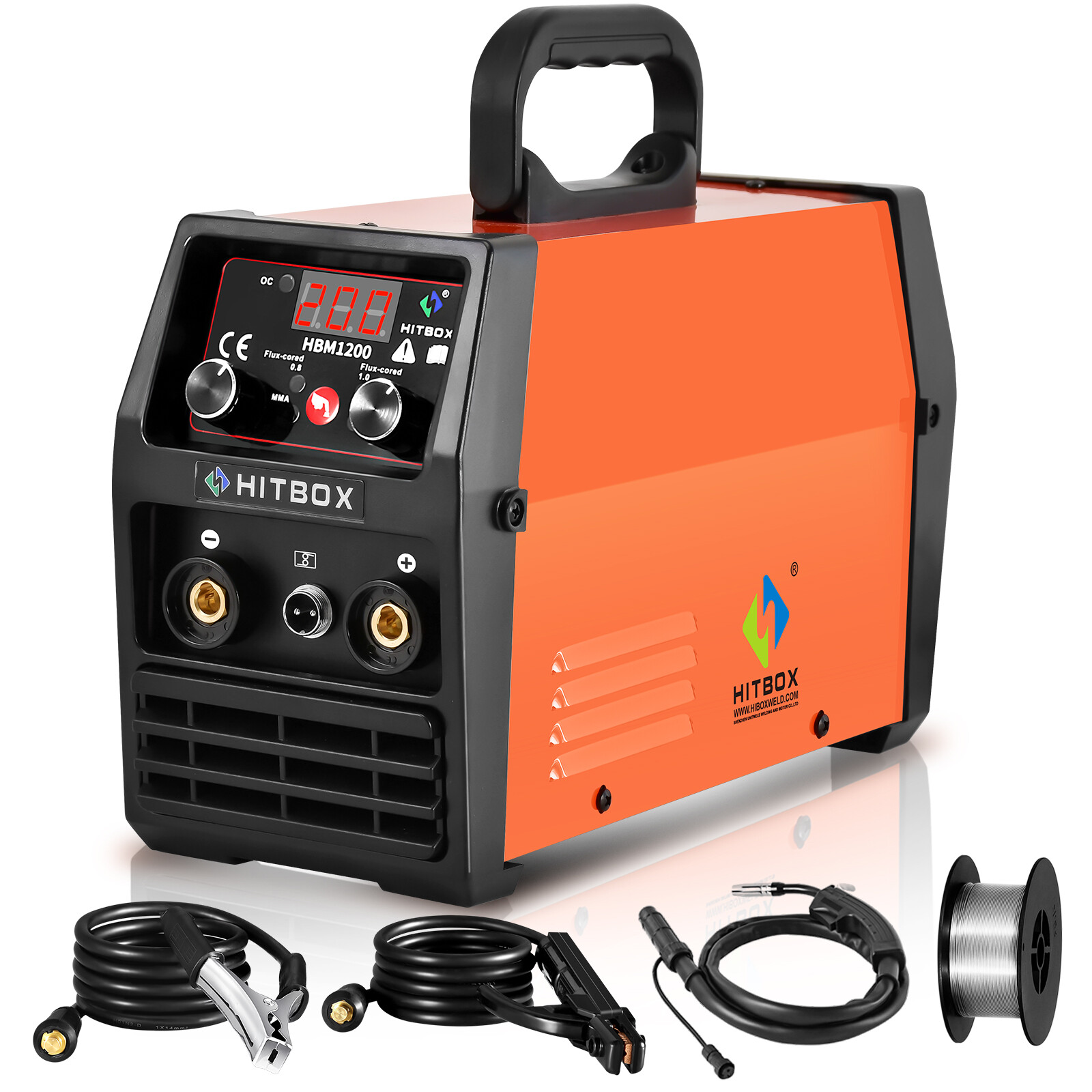 HITBOX 3in1 MIG Welder 220V Gasless MIG Stick Lift TIG Welding Machine IGBT US
