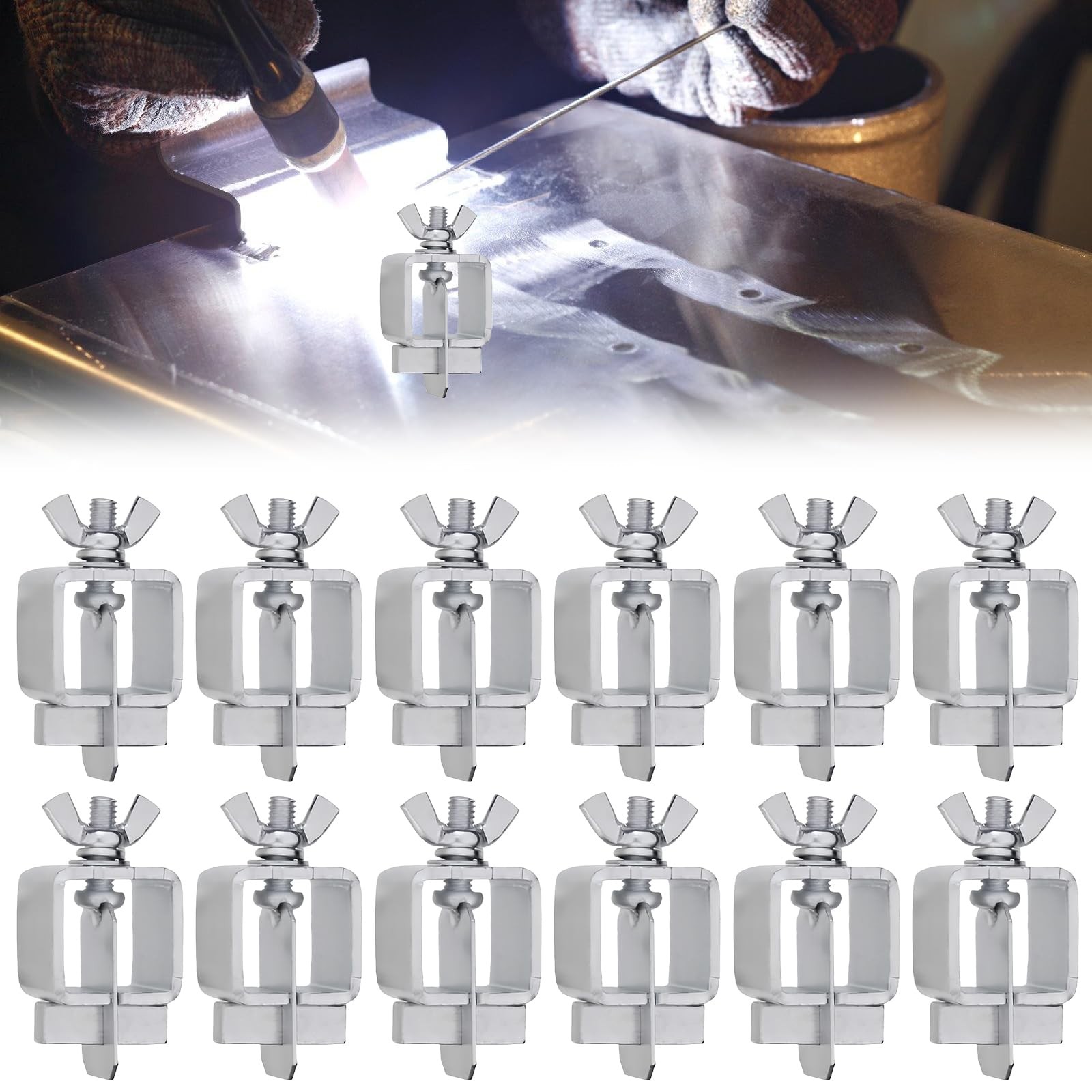 12 Pieces Welding Clamps Butt Welding Clamps Sheet Metal Butt Welding Clamps …