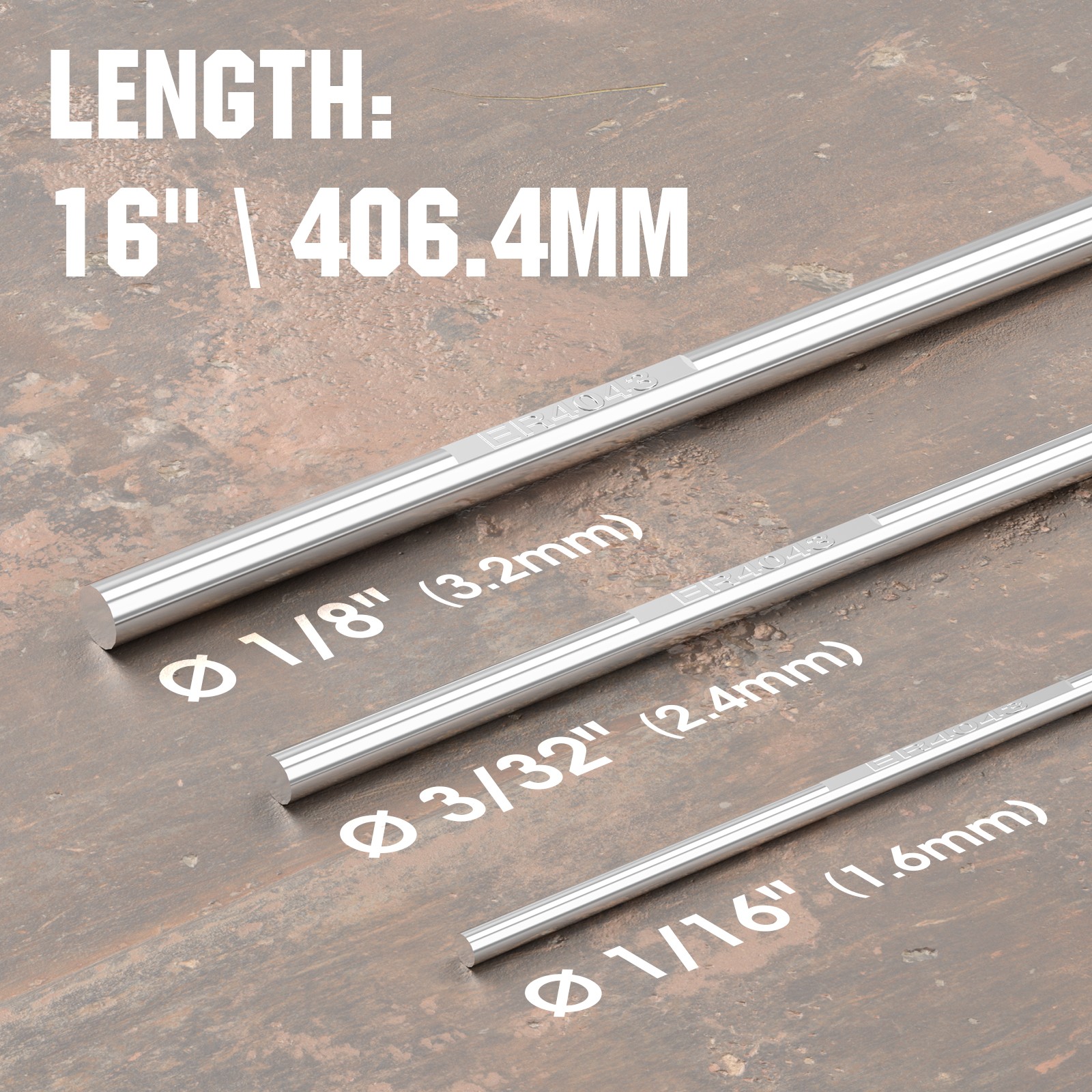 ER4043 1/16″ 3/32″ 1/8″ Aluminum TIG Welding Filler Rod 5LBS