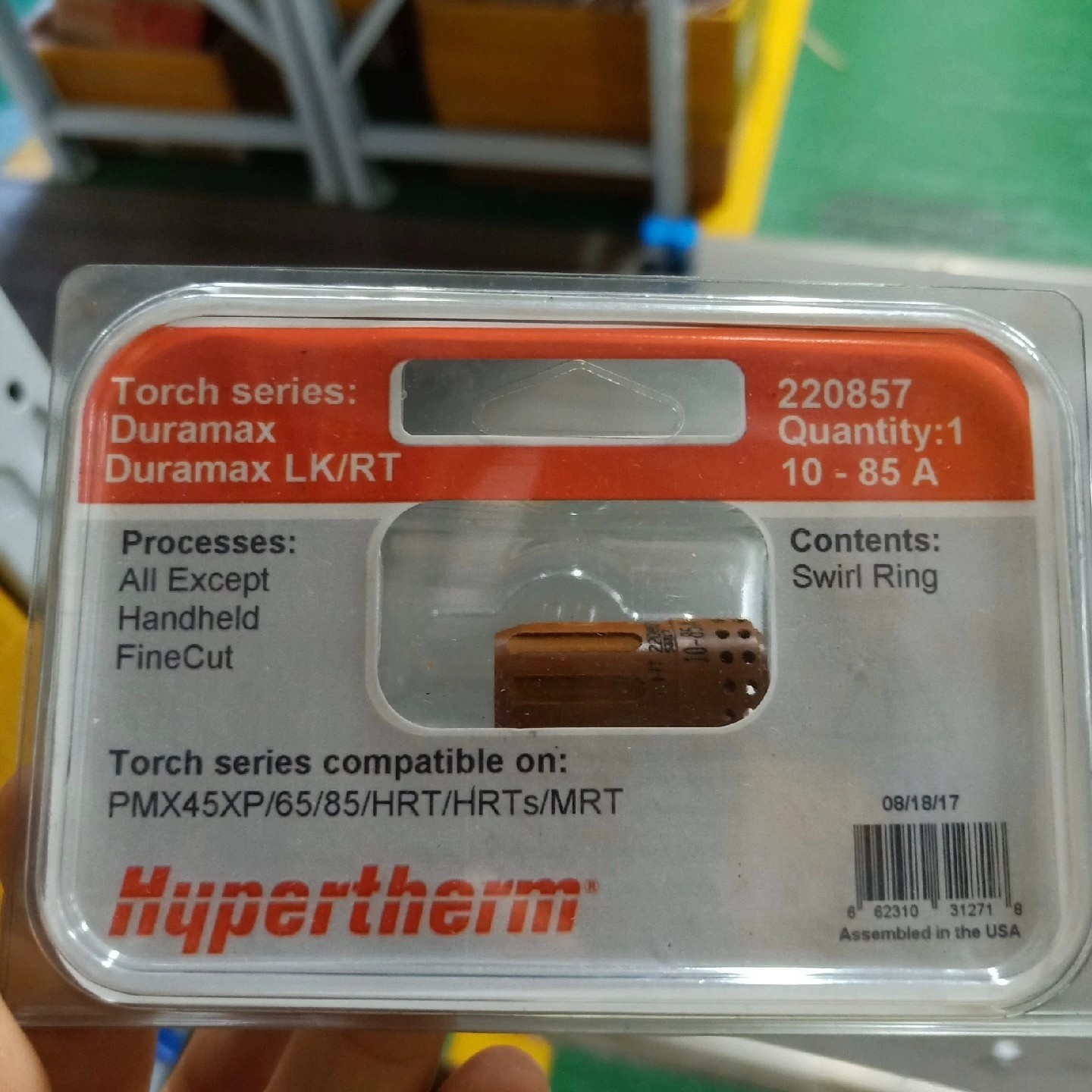 Genuine Hypertherm 220857 Swirl Ring – For Powermax45/65/85 | 10-85A Cutting