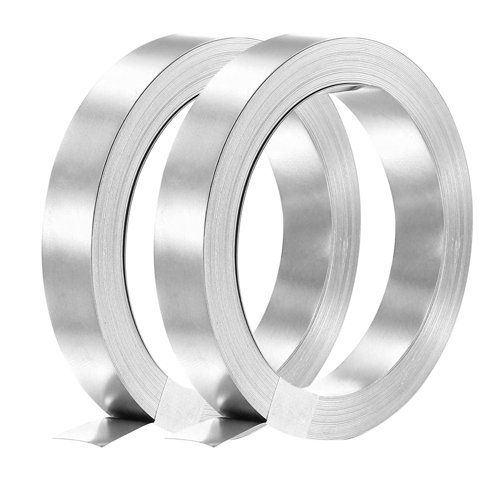 MECCANIXITY 2 Roll 10 Meter Nickel-Plated Steel Strip, Connecting 10mmx0.1mm