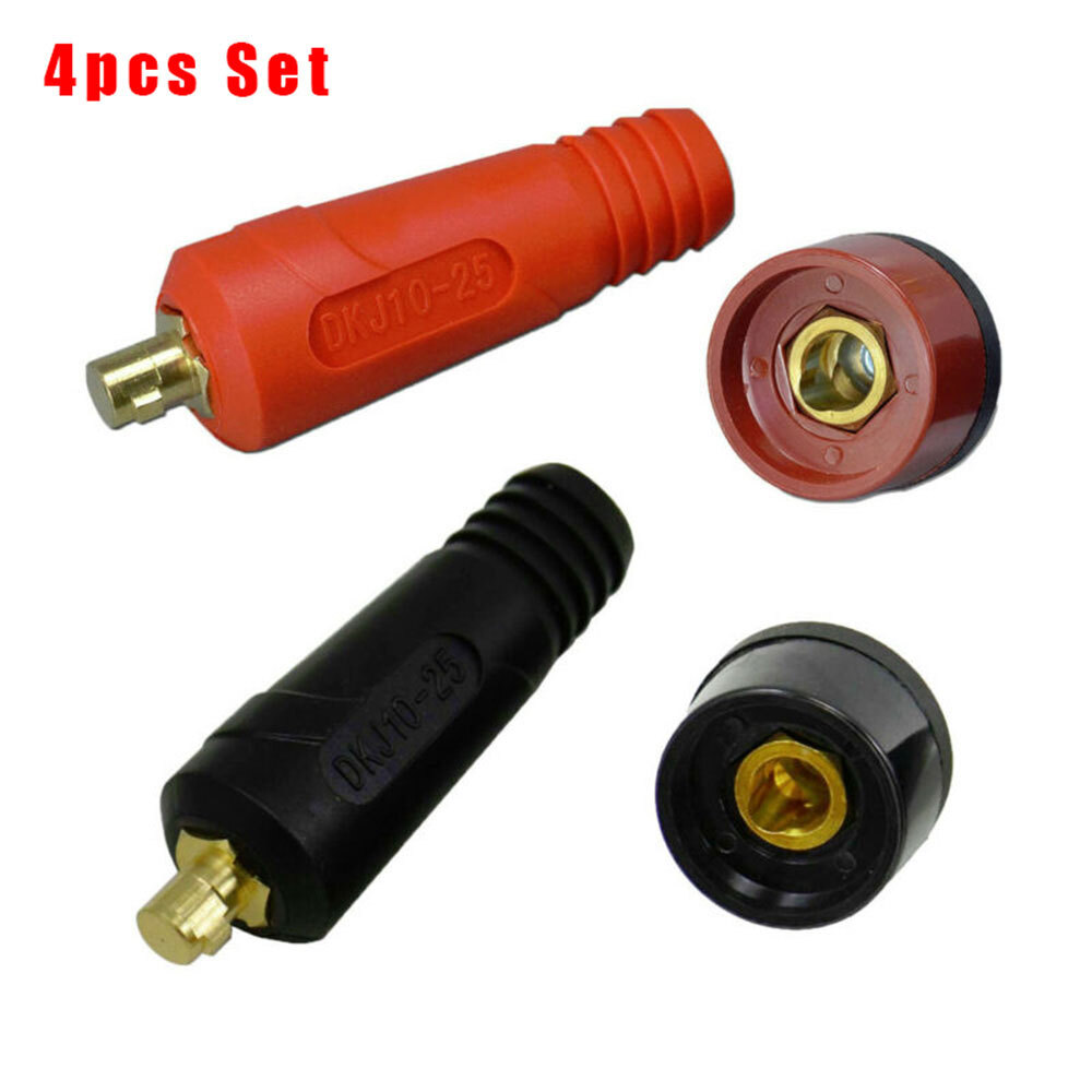 4 pcs TIG Welding Cable Panel Connector Socket DKJ10-25 & DKZ10-25 NEW-
