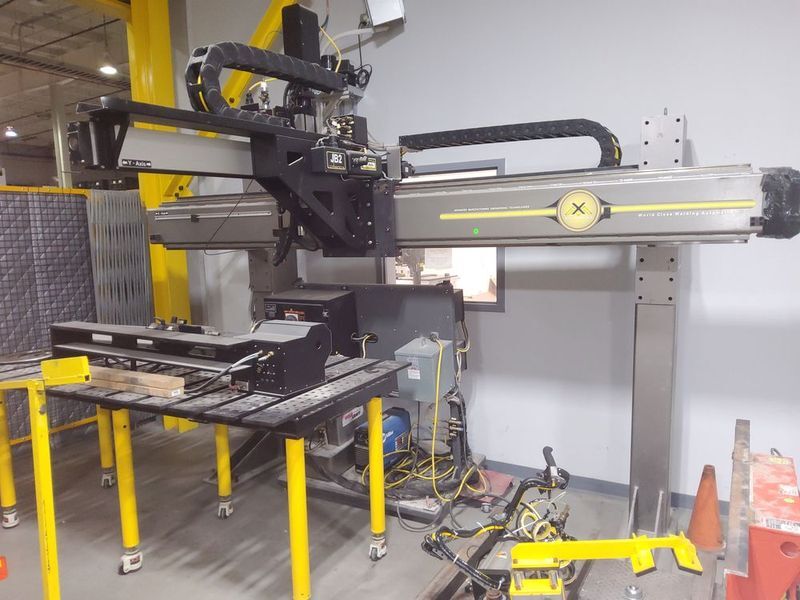 Amet Automated Column & Boom Welding System w/ BuildPro Table & Rotary Positi…