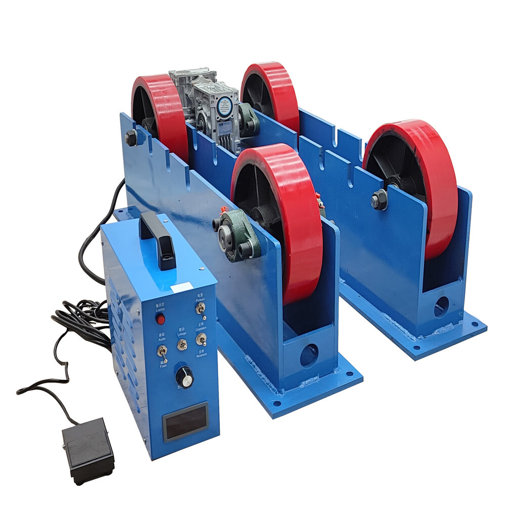 110V 2200LB Tank Turning Welding Rolls Linkage Roller w/ Adjustable Roller Frame