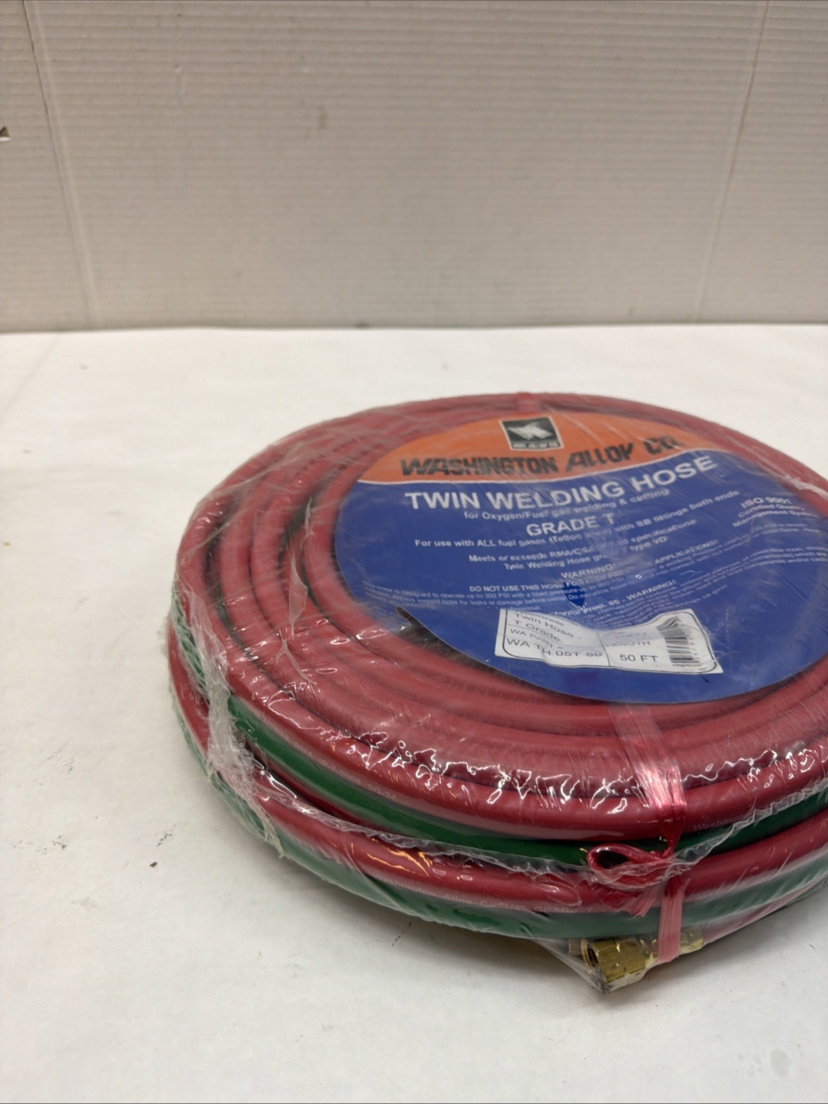 Washington Alloy Twin Welding Hose Grade R 1/4″ x 50ft WA TH 05T 50 Red/Green