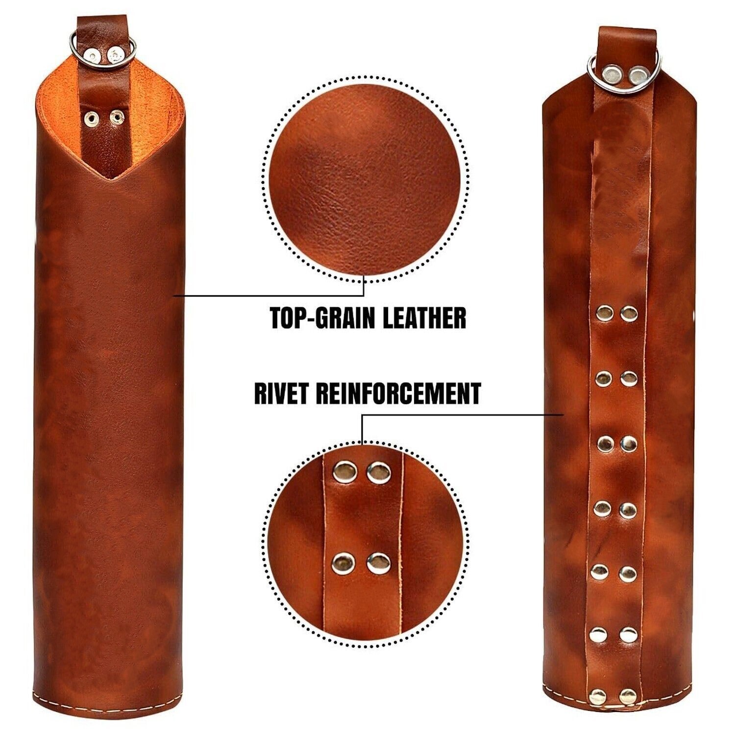 Genuine Leather Tool Pouch Rod Bag Welding Rod Holder Electrode Storage Can