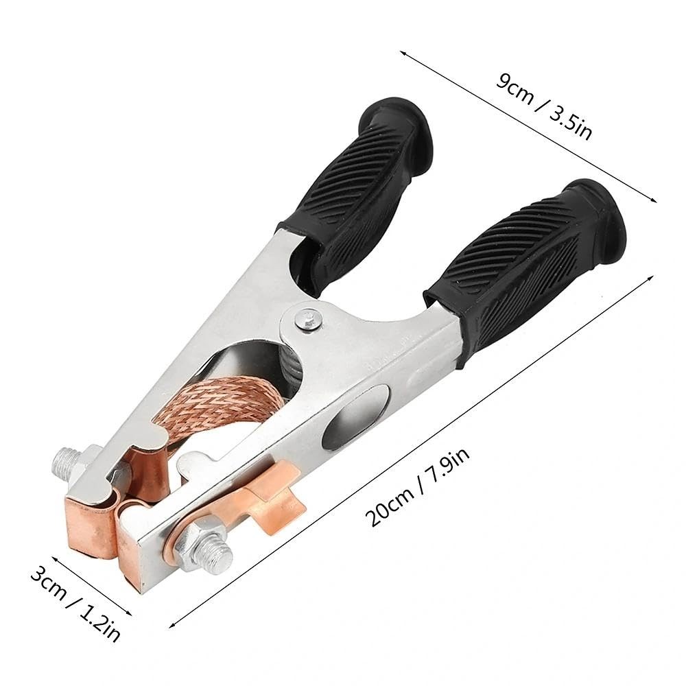 2PCS 500A Welding Ground Clamp, Copper Earth Clip for Manual Welder