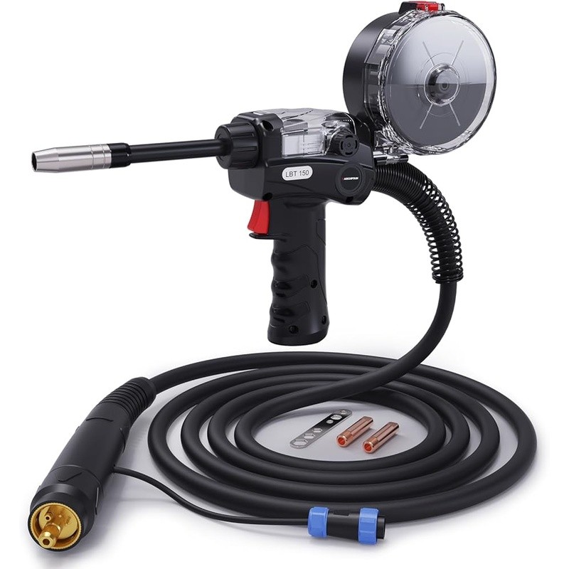 Spool Gun MIG Welding Cable Transparent Cover Durable Trigger Aluminum
