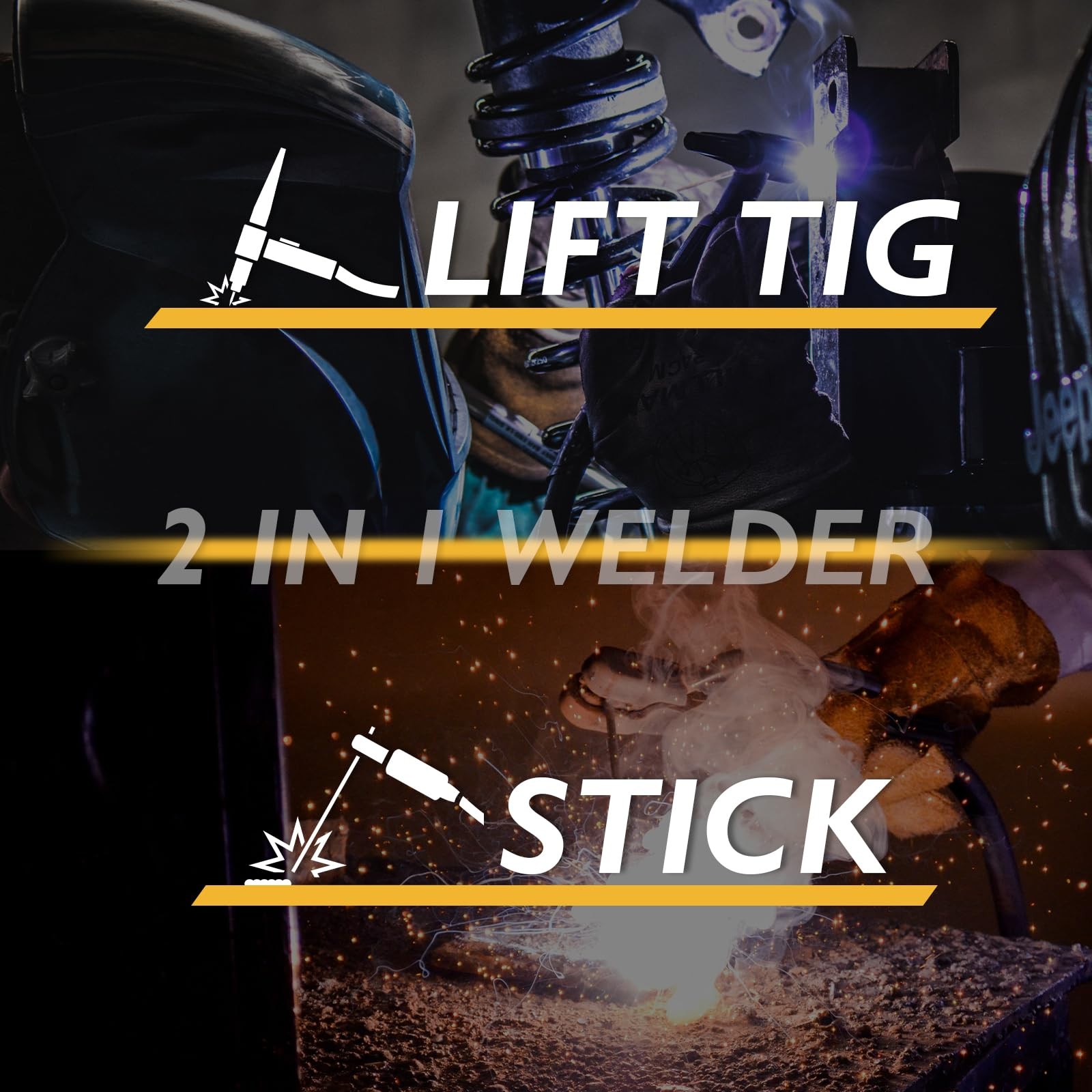 TOOLIOM 195A Stick Welder 110/220V Dual Voltage Lift TIG LCD Display…