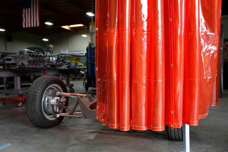 Tillman Welding Curtain Orange – 6’x 8′- 14 mil Flame Resistant Transparent