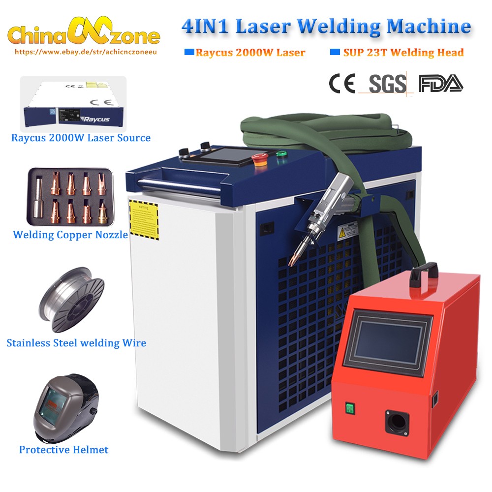 Raycus 2000W 4IN1 Fiber Laser Welding/Cleaning/Cutting/Machine For Rust Removal