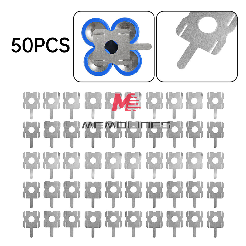 50pcs 18650 Li-ion Battery Pack Spring Connector U-shaped 4S Nickel Welding Tool