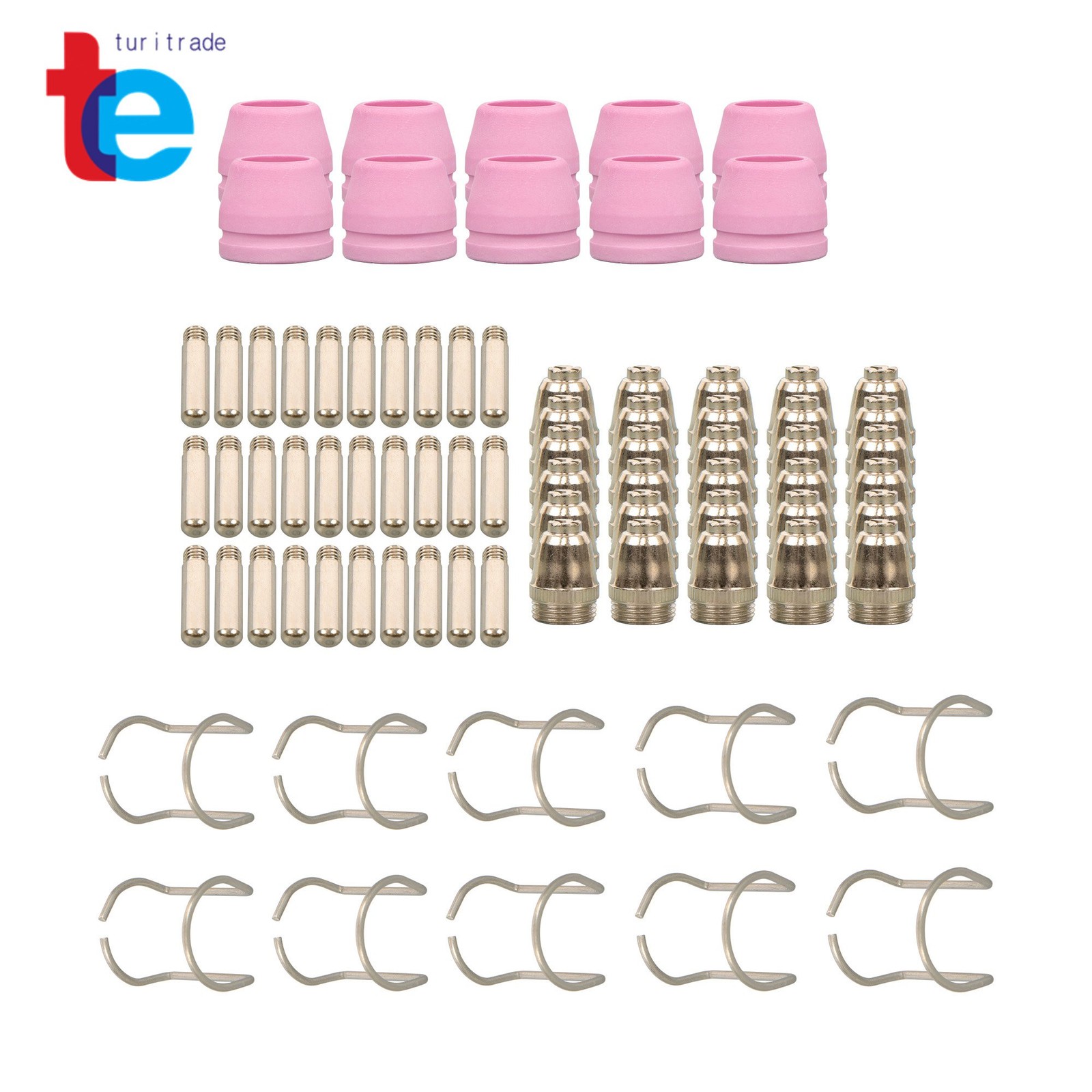 SG-55 AG-60 WSD-60 Plasma Cutter Torch Consumables Kit Tips 40/50/60 Amp (80Pcs)