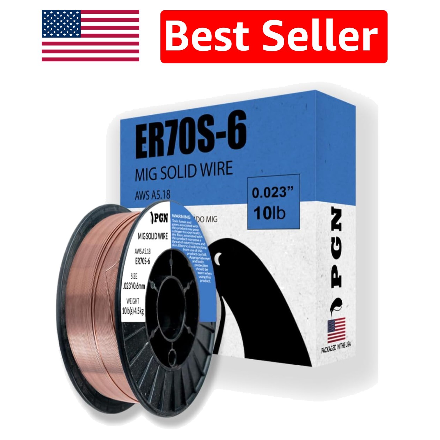 Quality Copper Mild Steel MIG Welding Wire, .023 Inch – 10 Pound Spool ER70S-6