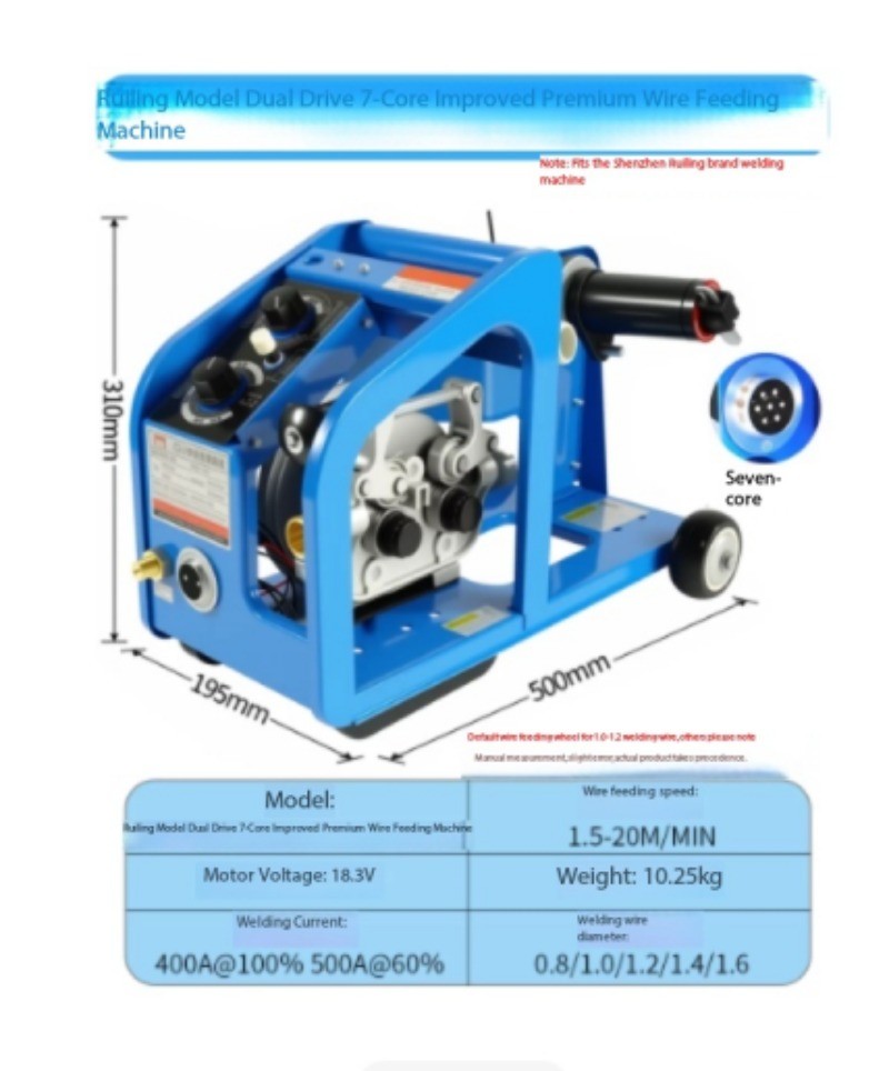 Dual-drive wire feeder for MIG welding; Complete MIG welding head set