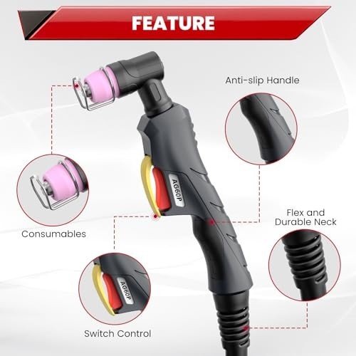 High-Frequency Plasma Cutting Torch AG60P, 4M Length, Compatible with BTC500DP &