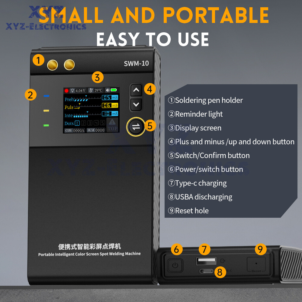 FNIRSI SWM-10 Battery Spot Welding HandHeld Spot Welder Machine 18650 Battery
