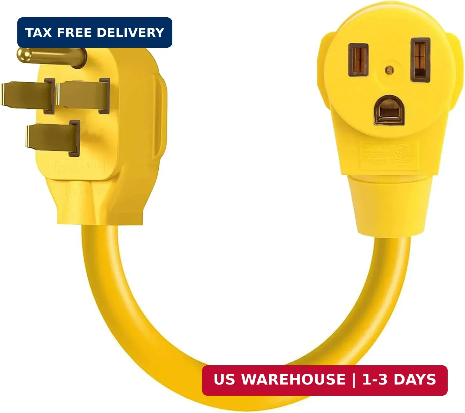 Welder Adapter Cord,Nema 14-50P Male to 6-50R Female,Rv Plug 50 Amp 4 Prong to 3